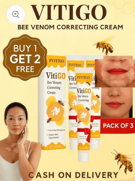 New Revitalizing Bee Venom Cream Natural Skin Restoration. Buy 1 - Get 2 Free. Pay only ₹599 (Save ₹900)